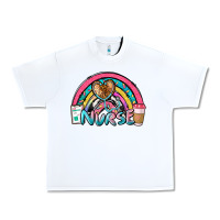 White nurse rainbow Urban Heavy Tee - NancyCooperArtShop