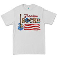 Dove Grey freedom rocks with guitar Premium Tee - Artiststas