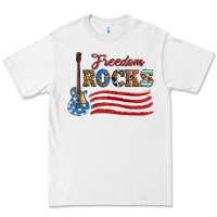 White freedom rocks with guitar Premium Tee - Artiststas