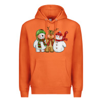Carrot christmas polar bear reindeer and snowman Premium Hoodie - CowGirlArtShop