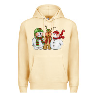 Pina Colada christmas polar bear reindeer and snowman Premium Hoodie - CowGirlArtShop
