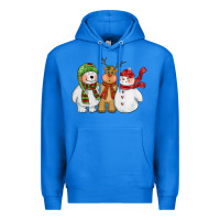 True Royal christmas polar bear reindeer and snowman Premium Hoodie - CowGirlArtShop