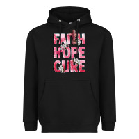 Black faith hope cure breast cancer Heavyweight Hoodie - CowGirlArtShop