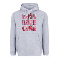 Heather Grey faith hope cure breast cancer Heavyweight Hoodie - CowGirlArtShop