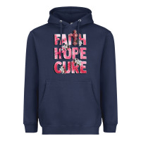 Navy faith hope cure breast cancer Heavyweight Hoodie - CowGirlArtShop