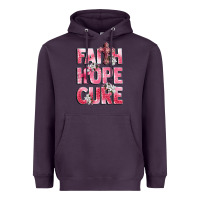 Plum faith hope cure breast cancer Heavyweight Hoodie - CowGirlArtShop