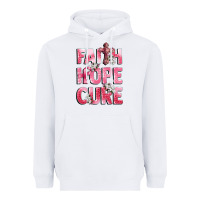 White faith hope cure breast cancer Heavyweight Hoodie - CowGirlArtShop