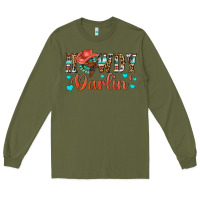 Army Green Western Howdy Darlin Long Sleeve Tee - BundleAndBundleShop