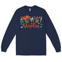 Navy Western Howdy Darlin Long Sleeve Tee - BundleAndBundleShop