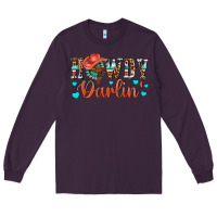 Plum Western Howdy Darlin Long Sleeve Tee - BundleAndBundleShop