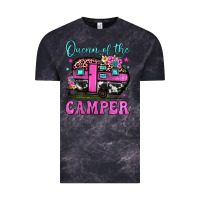 Cloud Black queen of the camper Vintage Tee - JahusDesignShop