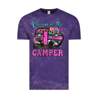 Cloud Purple queen of the camper Vintage Tee - JahusDesignShop