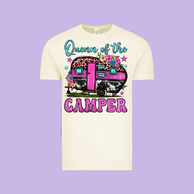 Queen Of The Camper Vintage Tee Designed By Jahusdesignshop