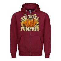 Burgundy Hey There Pumpkin Zipper Hoodie - texasbilliewilder