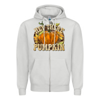 Dove Grey Hey There Pumpkin Zipper Hoodie - texasbilliewilder