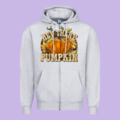 Hey There Pumpkin Zipper Hoodie Designed By Texasbilliewilder