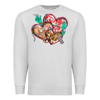 Dove Grey nurse hearts Premium Sweatshirt - CowGirlArtShop