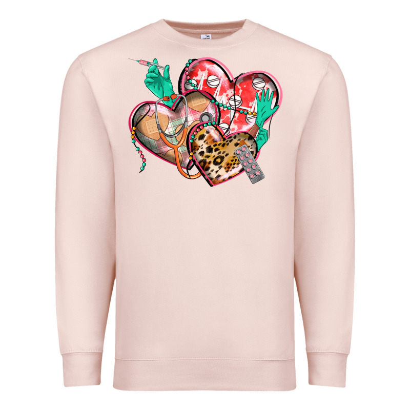 Nurse Hearts Premium Sweatshirt by CowGirlArtShop | Teevron