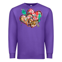 Purple nurse hearts Premium Sweatshirt - CowGirlArtShop