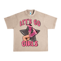 French Oak lets go girls cowgirl boots star Urban Heavy Tee - MaliasSmallBusiness