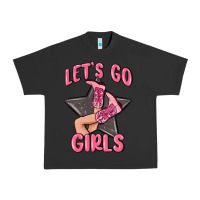 Pigment Black lets go girls cowgirl boots star Urban Heavy Tee - MaliasSmallBusiness
