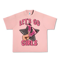 Salmon lets go girls cowgirl boots star Urban Heavy Tee - MaliasSmallBusiness