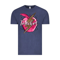 Vintage Denim teacher lightning bolt valentine s day Vintage Tee - MaliasSmallBusiness
