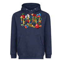 Navy autism teacher Heavyweight Hoodie - CowGirlArtShop
