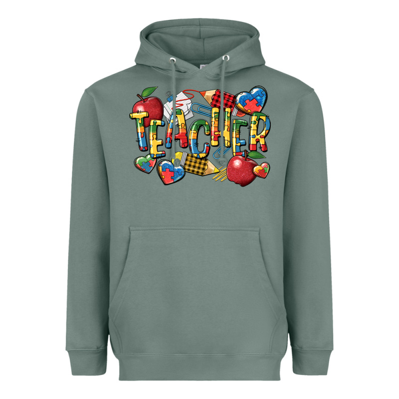 Autism Teacher Heavyweight Hoodie by CowGirlArtShop | Teevron