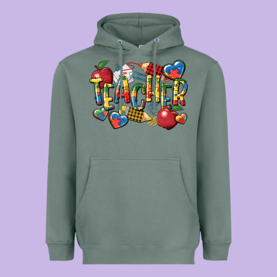 Autism Teacher Heavyweight Hoodie Designed By Cowgirlartshop