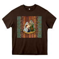 Chocolate Brown jesus Heavy Core Tee - JahusDesignShop