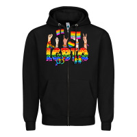 Black LGBTQ+ Zipper Hoodie - NancyCooperArtShop