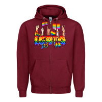 Burgundy LGBTQ+ Zipper Hoodie - NancyCooperArtShop