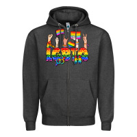 Charcoal Heather LGBTQ+ Zipper Hoodie - NancyCooperArtShop