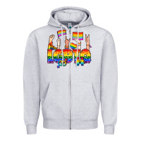 Heather Grey LGBTQ+ Zipper Hoodie - NancyCooperArtShop