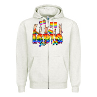 Oatmeal Heather LGBTQ+ Zipper Hoodie - NancyCooperArtShop