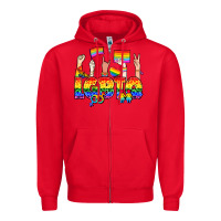 Red LGBTQ+ Zipper Hoodie - NancyCooperArtShop