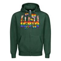 Sports Green LGBTQ+ Zipper Hoodie - NancyCooperArtShop