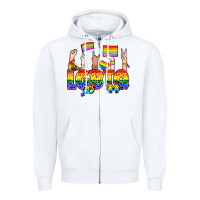 White LGBTQ+ Zipper Hoodie - NancyCooperArtShop