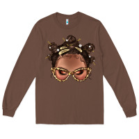 Chestnut Afro Bantu Knots Hairstyles Messy Bun With Clasp Bbs  2 Long Sleeve Tee - BundleAndBundleShop