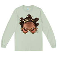 Matcha Afro Bantu Knots Hairstyles Messy Bun With Clasp Bbs  2 Long Sleeve Tee - BundleAndBundleShop