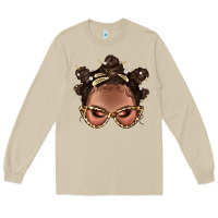 Mushroom Afro Bantu Knots Hairstyles Messy Bun With Clasp Bbs  2 Long Sleeve Tee - BundleAndBundleShop
