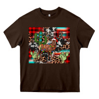 Chocolate Brown christmas reinder Heavy Core Tee - JahusDesignShop