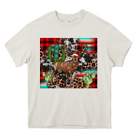 Cream christmas reinder Heavy Core Tee - JahusDesignShop