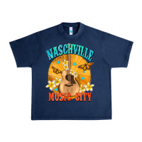 Navy naschville music city Urban Heavy Tee - NancyCooperArtShop