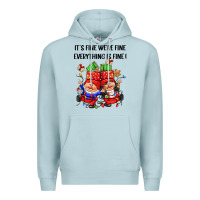 Blue Mist its fine were fine everything is fine Premium Hoodie - CowGirlArtShop
