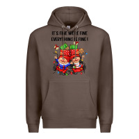 Coffee its fine were fine everything is fine Premium Hoodie - CowGirlArtShop