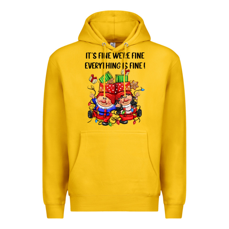 Its Fine Were Fine Everything Is Fine Premium Hoodie by CowGirlArtShop | Teevron