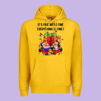 Its Fine Were Fine Everything Is Fine Premium Hoodie Designed By Cowgirlartshop