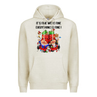 Oatmeal Heather its fine were fine everything is fine Premium Hoodie - CowGirlArtShop